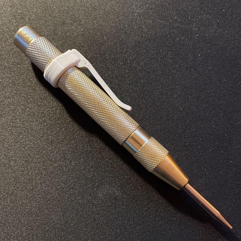 Center Punch Pen clip