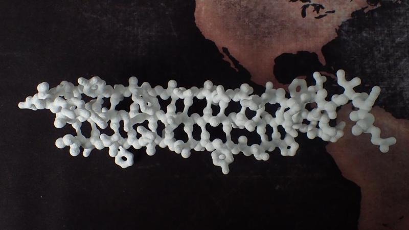 Beta-sheet from a porin as balls and sticks
