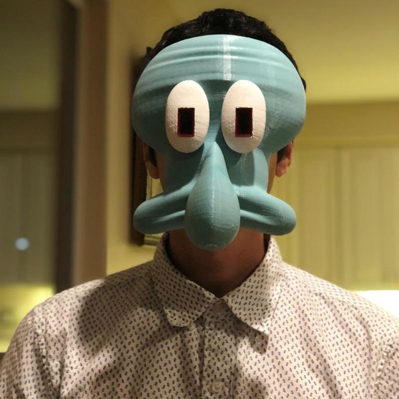 Creepy Squidward mask