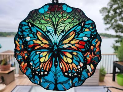 HueForge Stained Glass Butterfly 3