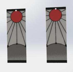 Tanjiro Hanafuda Earrings