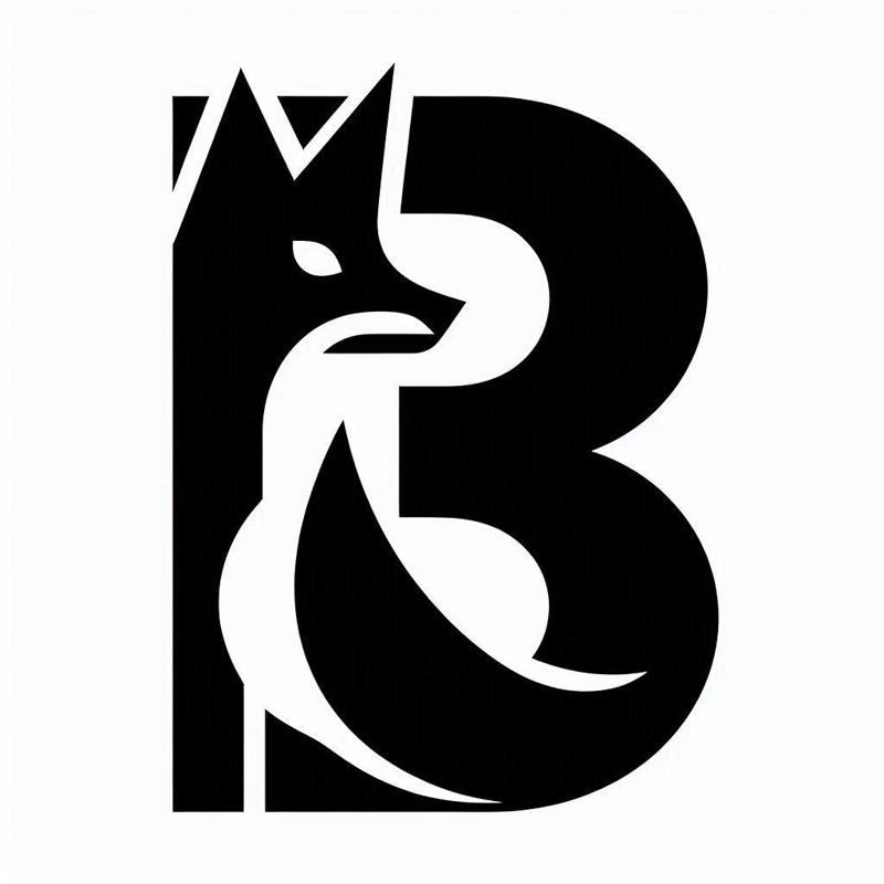 Fox alphabet: Letter B (version 2)