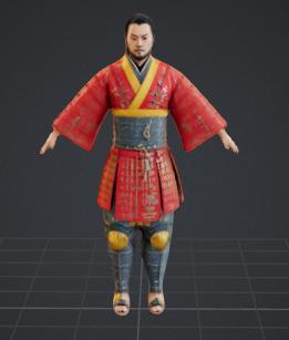 Red Japanese Samurai