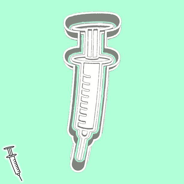 Dentist cookie cutters - anesthesia syringe (style 1)