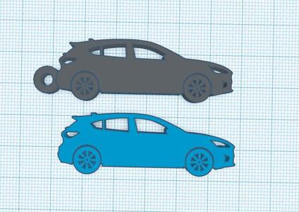 Ford Focus st new keychain keyring siluete