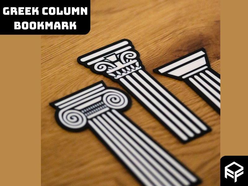 Greek column bookmark