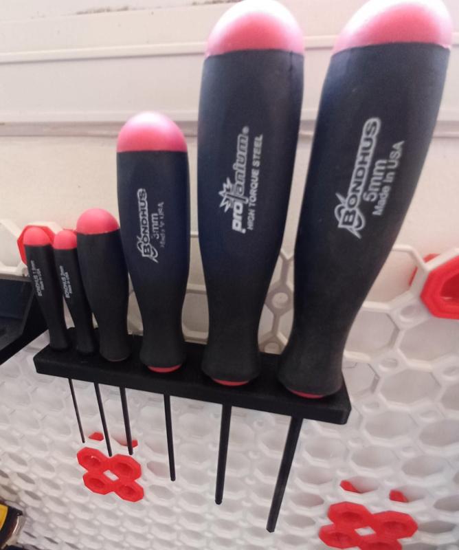 Multiboard holder for Bondhus hex balldriver set