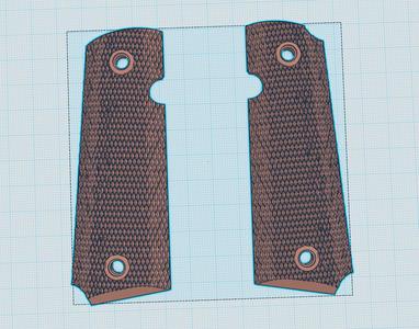 Airsoft Elite Force 1911 knurled grips