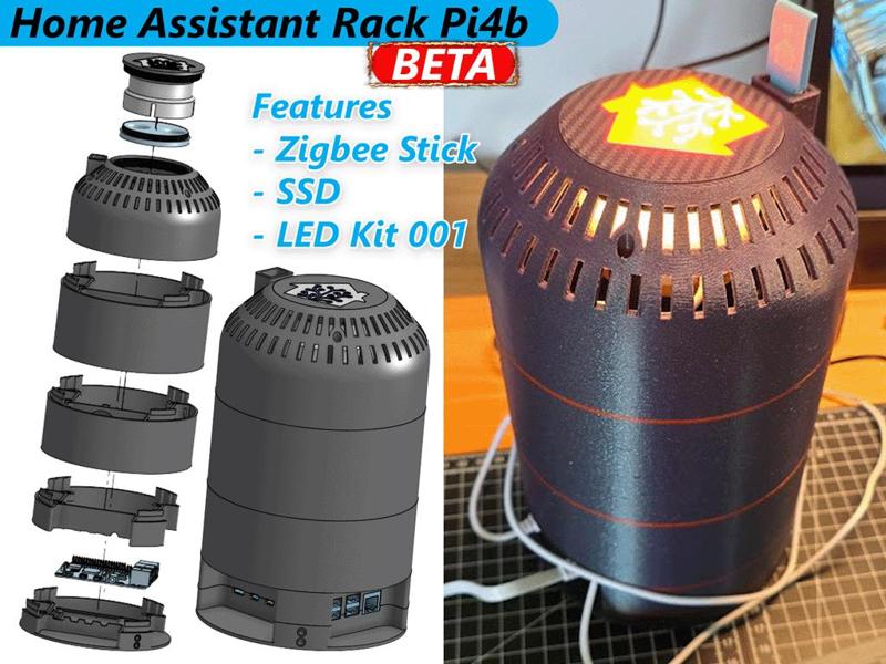 HA Rack - Raspberry Pi4 Case