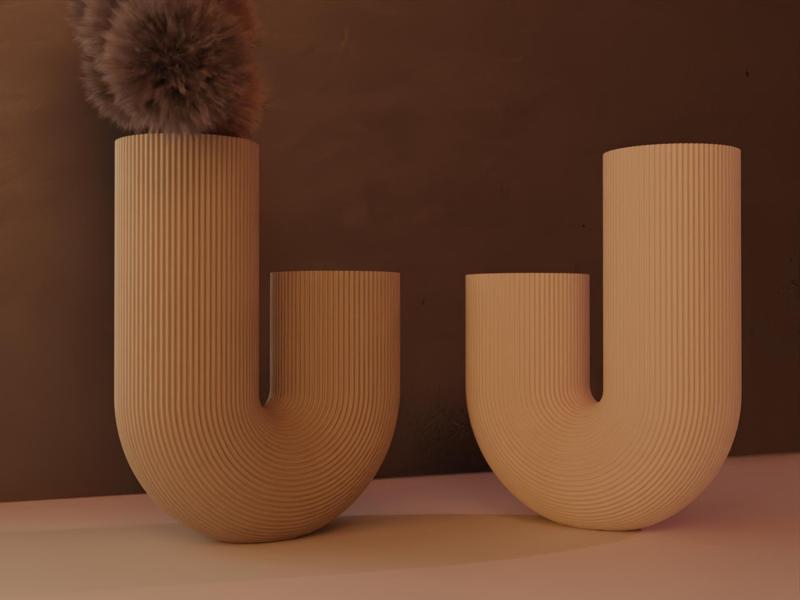 Irregular Minimalist Arch dune U shape vase