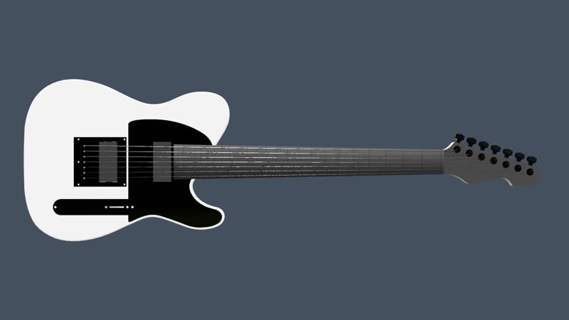 7 string baritone electric guitar