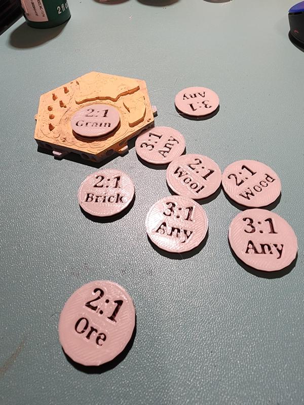 Catan Harbor Tokens