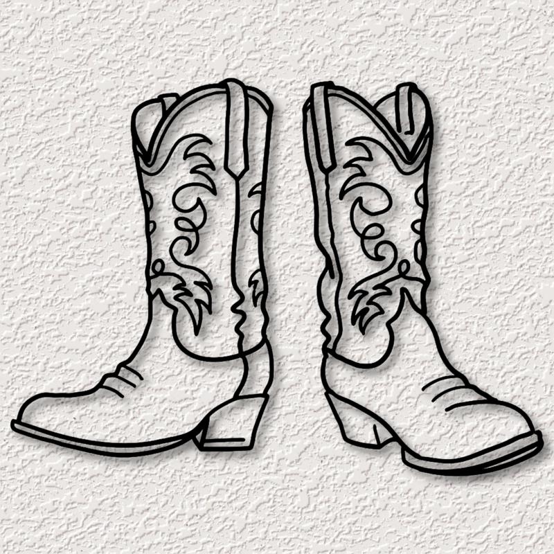 cowboy boots wall art country wall decor ranch 2d art rodeo
