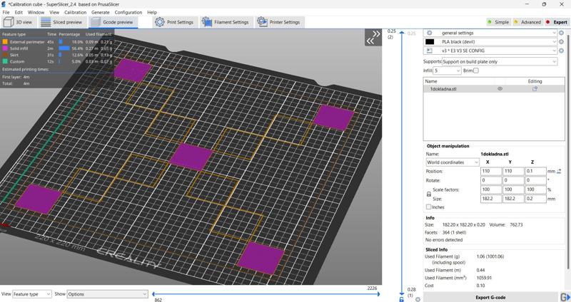 SuperSlicer profile for Ender 3 v3 SE