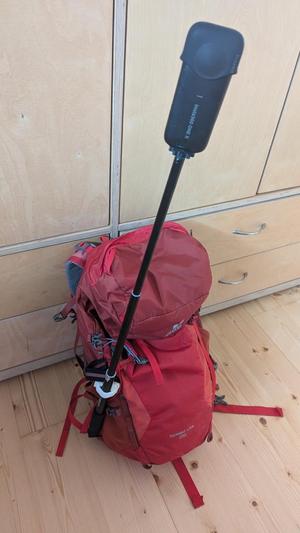 Angel View selfie stick holder for Backpacks