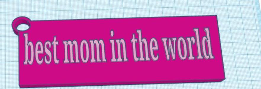 best mom in the world keychain