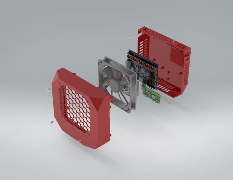 SKR 1.4 TURBO controller box with pi zero and mosfet