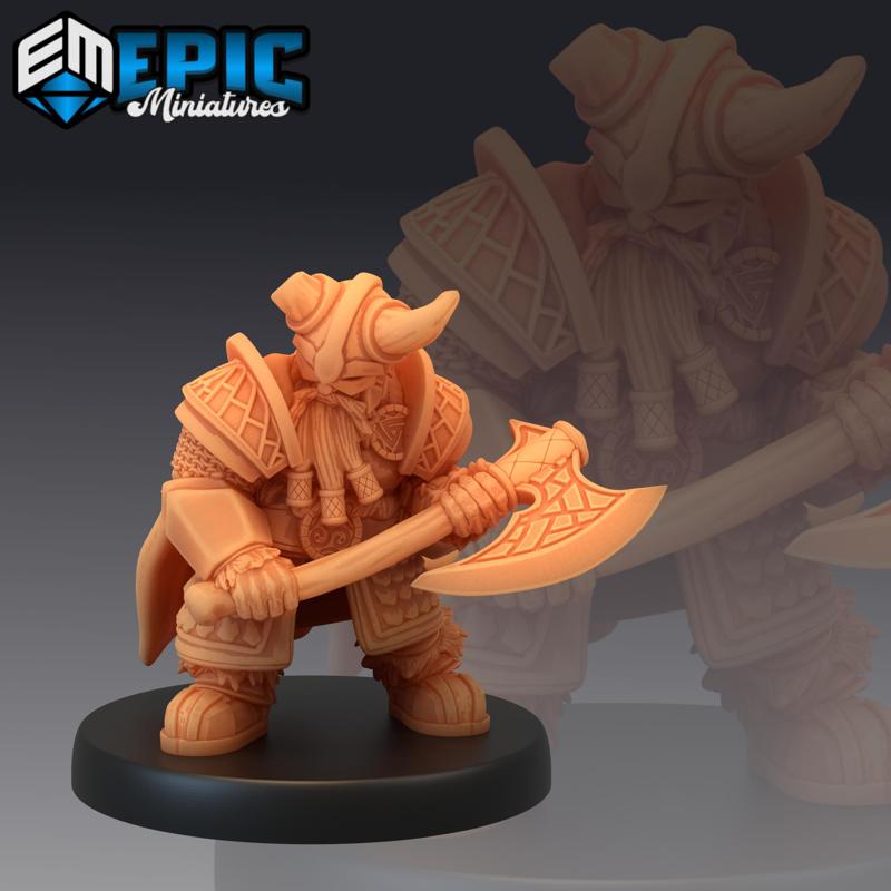 Dwarf Army Axe / Dwarven Warrior / Mystical Old Fighter / Male Mountain Encounter