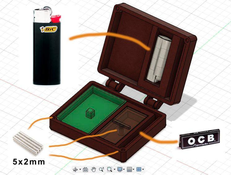 NEW!!! BOX WEED - MINI BIC - OCB - MARIJUANA KIT BOX - HOLDER