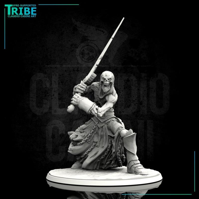 (MK 0003) Undead zombie warrior 70mm scale