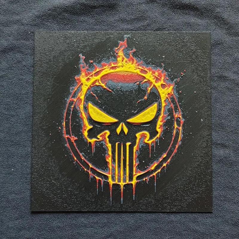 Burning Punisher HueForge   