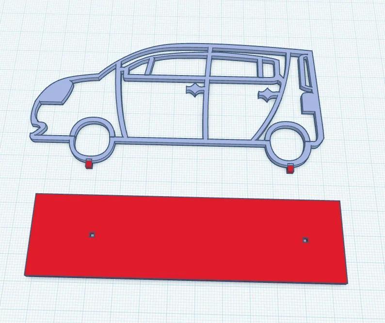renault modus car statue   