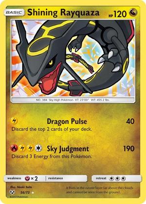 Rayquaza Lithopane Pokemon Card