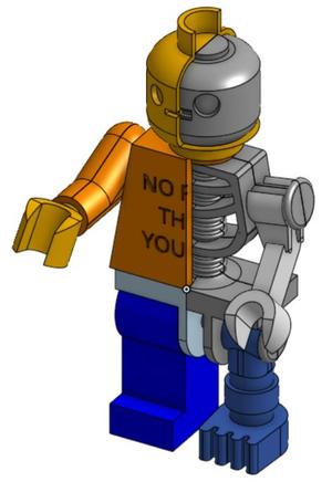 half lego man