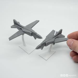 Print-in-place and articulated MiG23 Jet Fighter with Stand