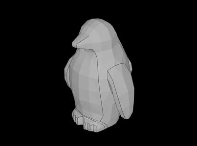 Lego Compatible (26076.dat) Animal Penguin with Flippers and Stud on Back with Beak and Feet   