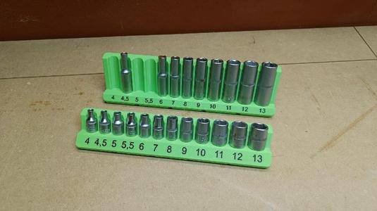 Gridfinity 1/4" sockets   