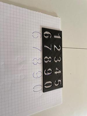 Placa numeros