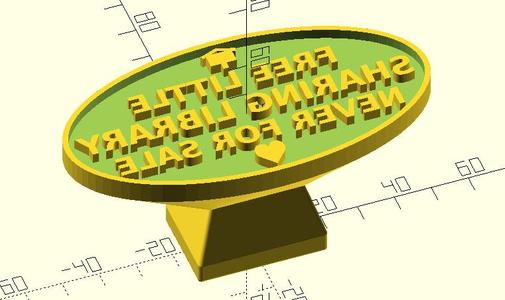 Free Little Book Library Stamp