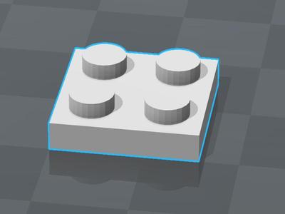 PIECE LEGO 2x2 FLAT