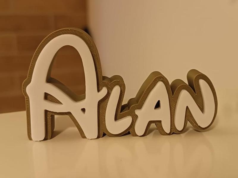 Alan Disney Name Sign Decorate Room child Birthday