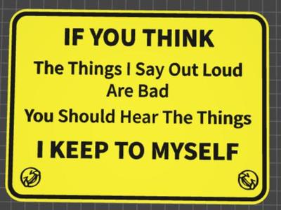 funny sign keep to myself