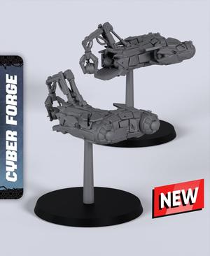 ORC-X Medium Spaceship - With Free Cyberpunk Warhammer - 40k Sci-Fi Gift Ideas for RPG and Wargamers