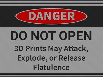 Funny 3D Prints Sign