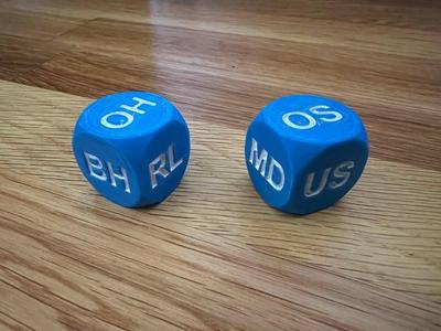 Disc Golf Dice (Arial Font)