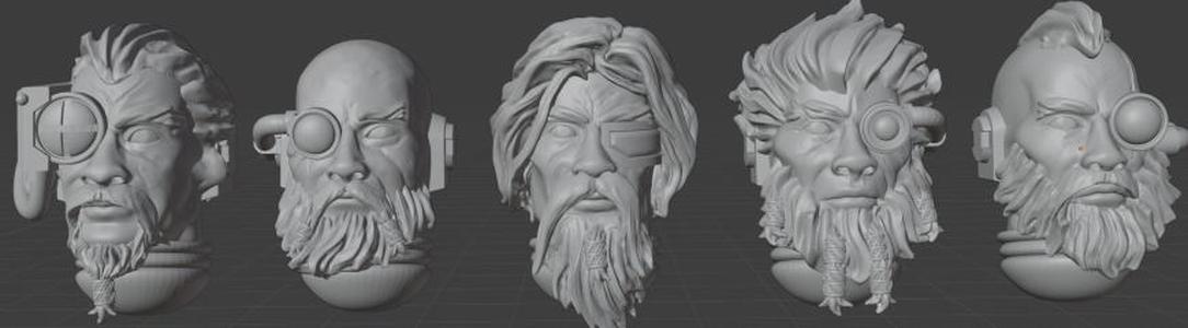Space Bear Tribe Heads