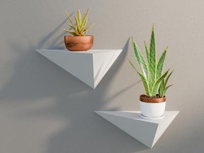 Geometric Triangle Shelf