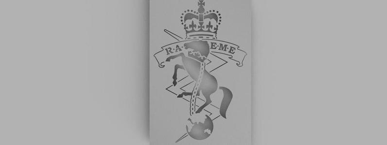 RAEME Badge Stencil