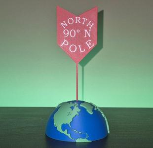North Pole Sign with earth holder