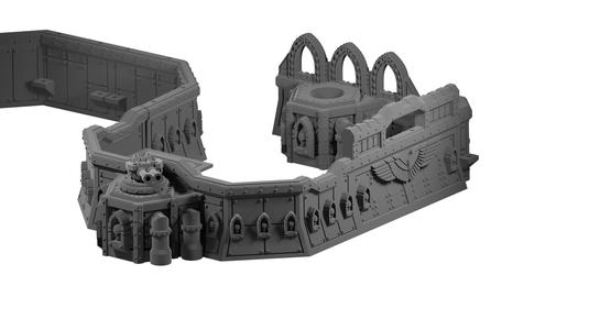 Imperial fortifications and barricades (modular defence bunker)