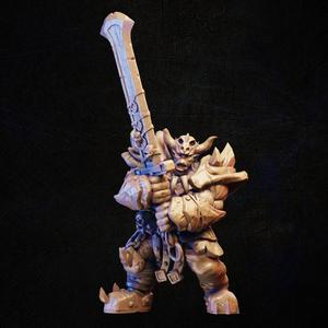 Ork warrior with twohanded sword