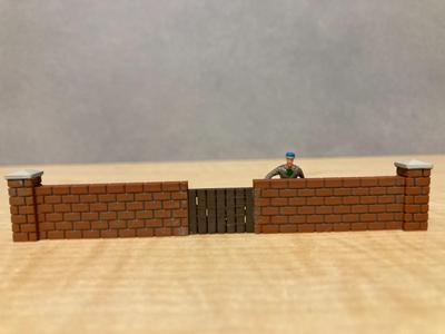 Brick Wall Fence - HO Scale