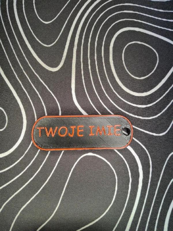 customizable name plate keychain   