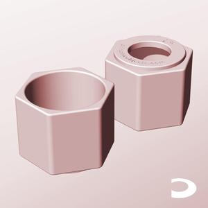 CH68-60-P Pierced Modular Stacking Storage Box Bin Container Planter Lamp Shade | Printable Objects - Infinite Containers | stl file for 3d printing