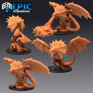 Tropical Wyvern Set / Bulky Dragon / Fire Drake / Draconic Jungle Beast / Forest Encounter
