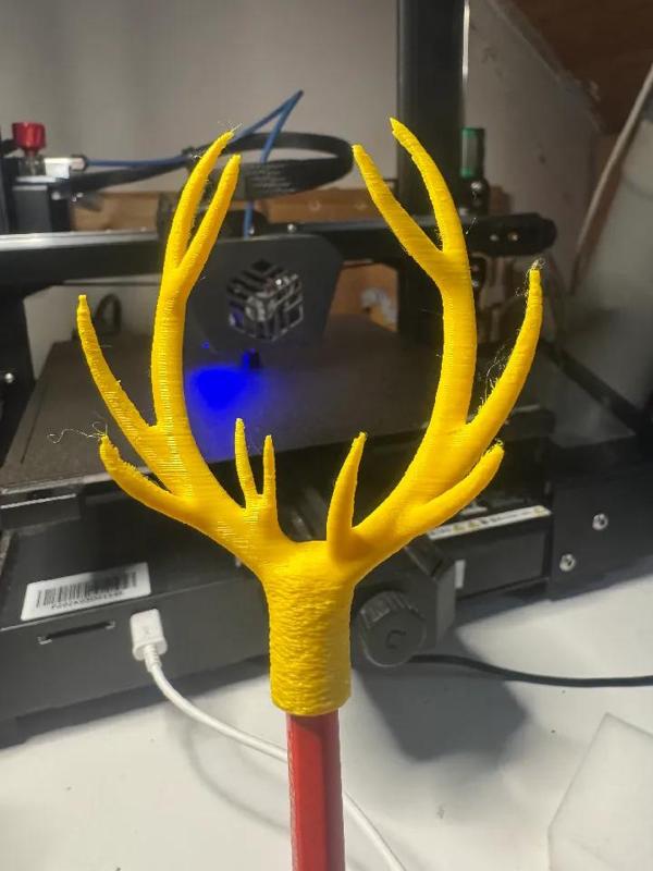 antlers on a pencil   